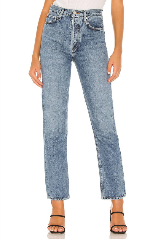 90's Pinch Waist High Rise Straight Jeans