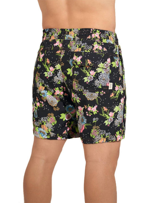 Black Bouquete Sailor Men Trunks