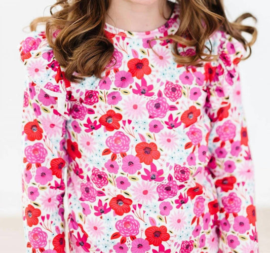 Mila & Rose - Girls Long Sleeve Ruffle Tee