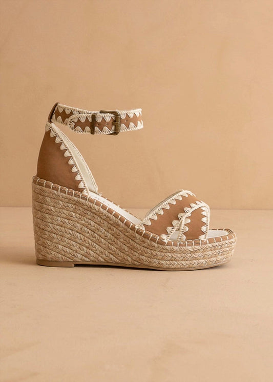 Oasis Society - Women's Essie Espadrille Embroidered Wedge