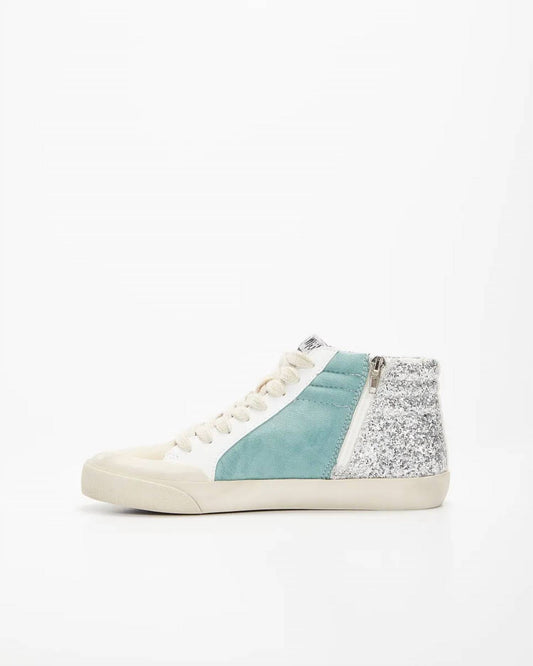 Miim - Women's Kyle Rubber Lace-up Glitter Leather Sneakers