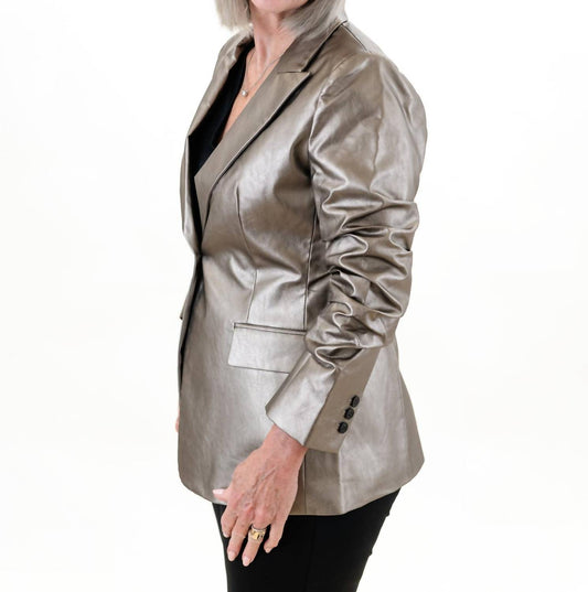 Boho Chic - Faux Leather Blazer