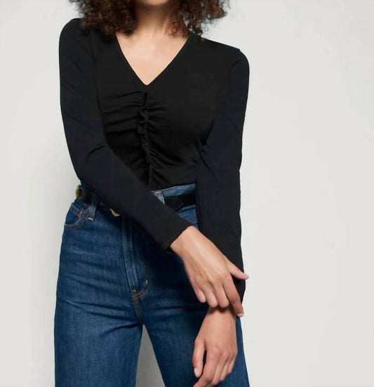 Nation Ltd - Cambria Gathered Long Sleeve Top