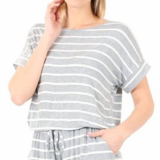 Zenana - Striped Short Romper