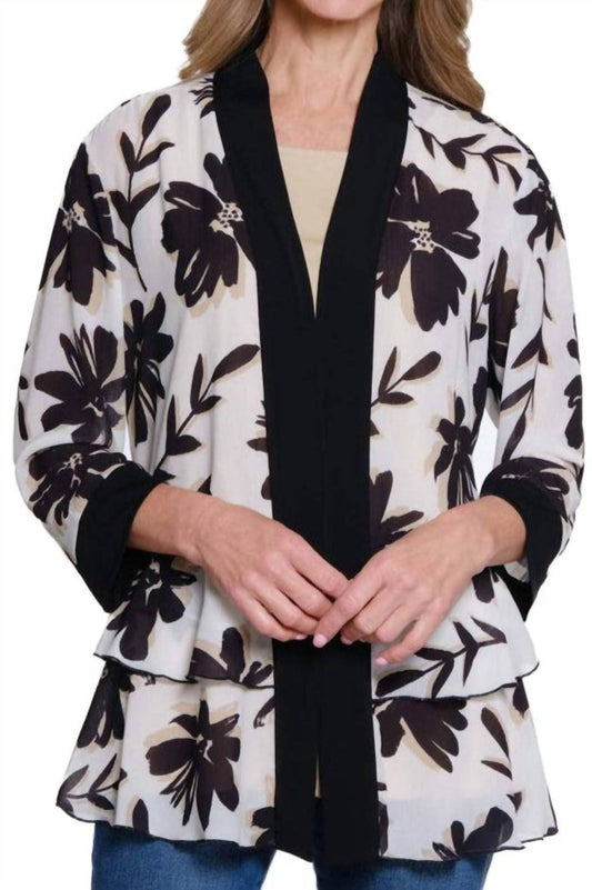 Multiples - 3/4 Sleeve Peplum Jacket