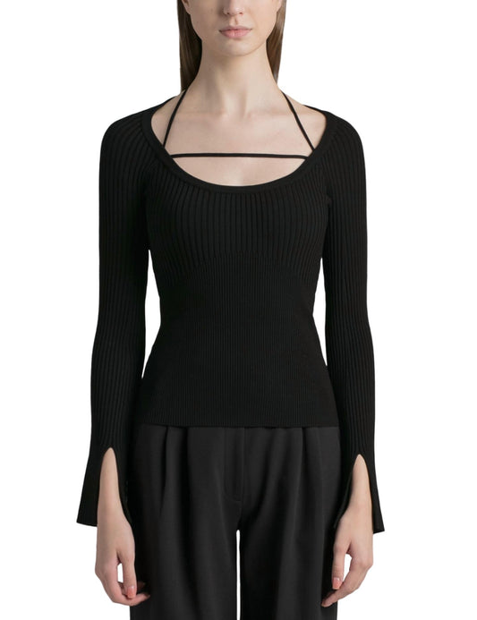 Jonathan Simkhai - MINKA COMPACT RIB HALTER TOP