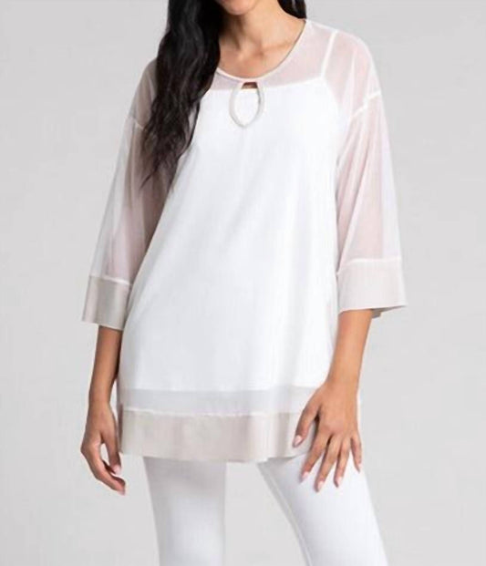 Sympli - Mesh Keyhole Tunic