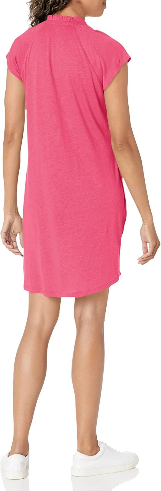 Nic + Zoe - Short Sleeve Ruffle V Dress