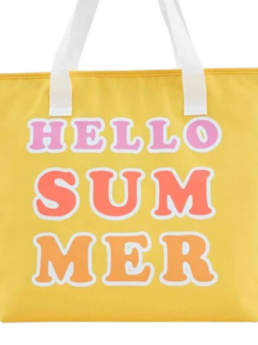 Mudpie - Women's Hello Summer Cooler Tote Bag