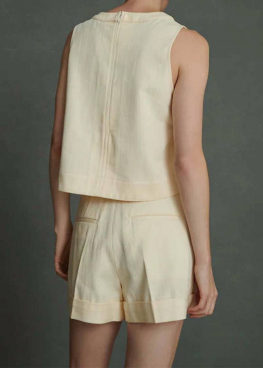 Soeur - Iggy High-waisted Cotton Canvas Short