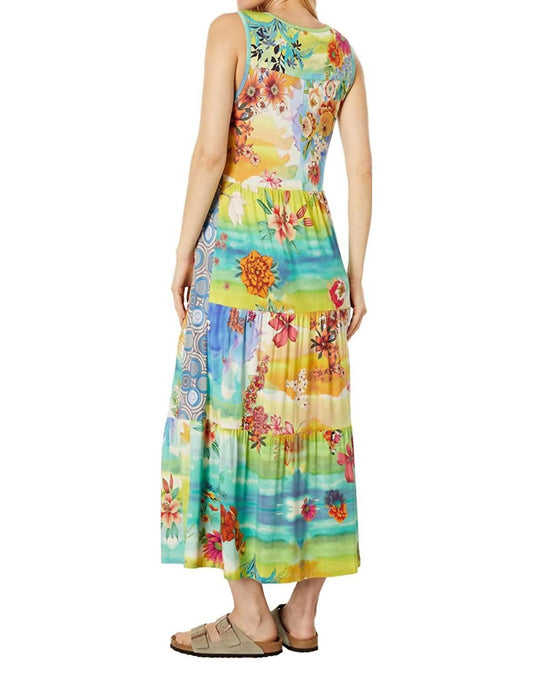 Johnny Was - Tie Dye Sleeveless Tiered Midi Dress