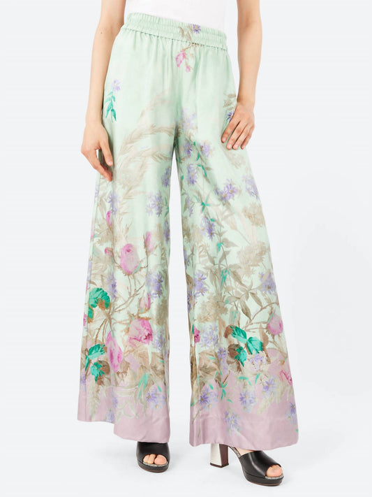 La Doublej - Pull On Print Wide Leg Trousers