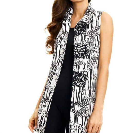 Adore - Heart Patch Sleeveless Tunic Blouse