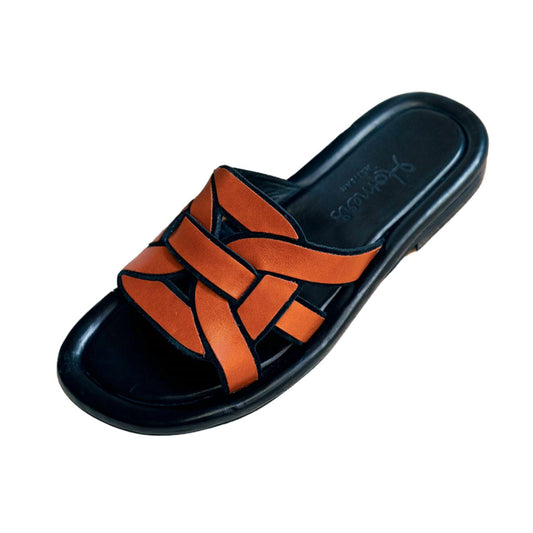 Homers - Women's Dalia Leather Flat Sandals