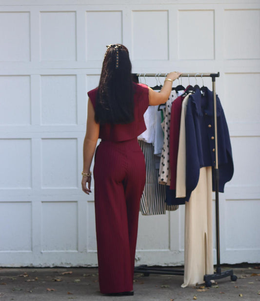 Glam - Cropped Vest & Pants Set