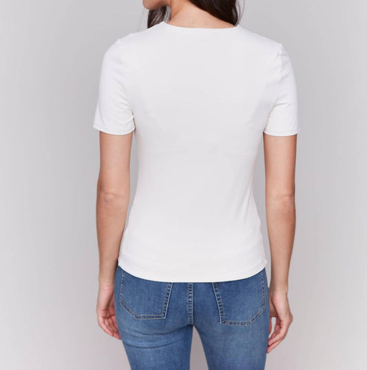 Charlie B - Double Cloth Short Sleeve Tee