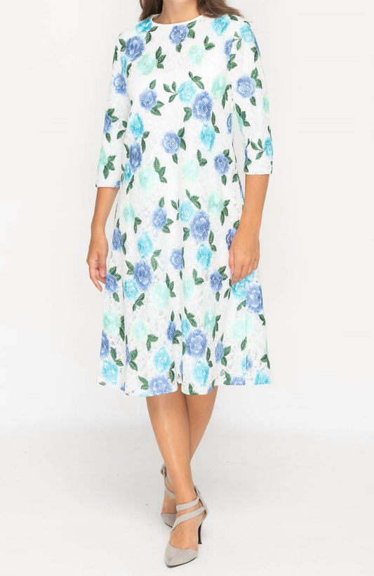Kmw - Floral A-line Midi Dress