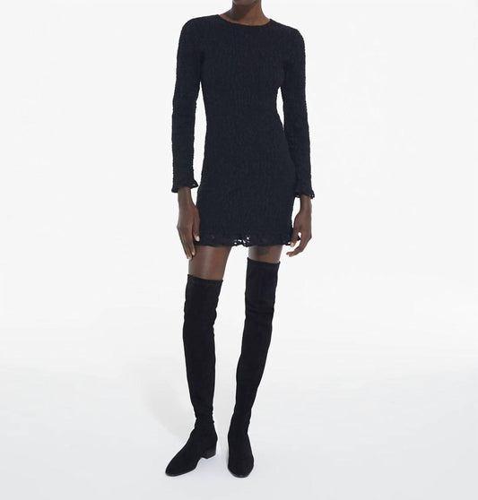 The Kooples - Lace Ruffled Long-sleeve Mini Dress