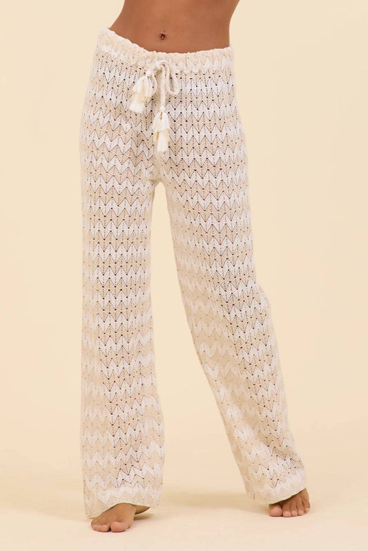 Vintage Havana - Cabana Stripe Textured Woven Pant