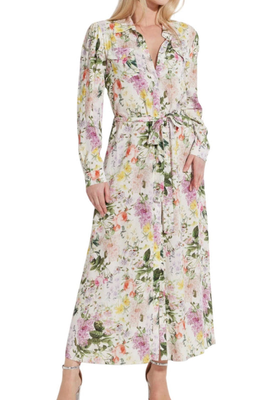 Oolala - Floral Button Front Maxi Dress