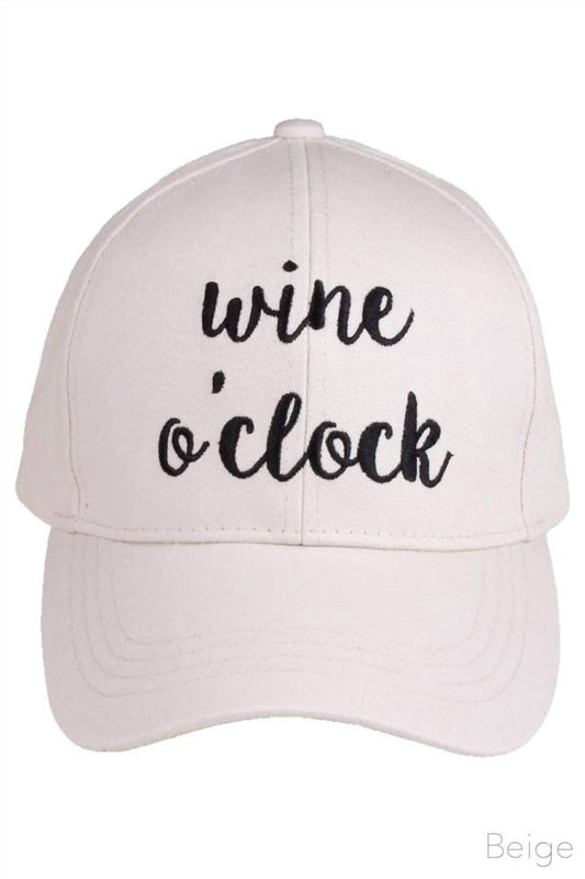 C.C - Women's Wine O'clock Baseball Cap