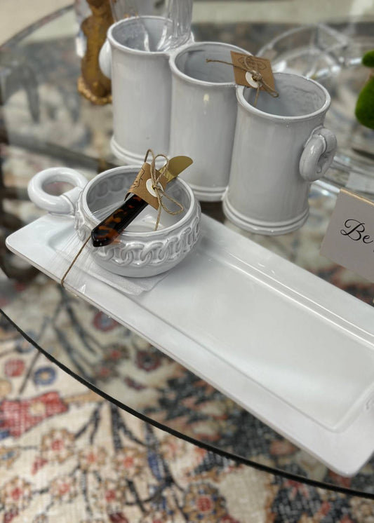 Mudpie - Women's Link Handle Tray & Tidbit Tray