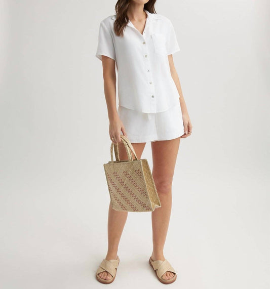 Bella Dahl - Women's Short Sleeve Pocket Buttondown Shirt