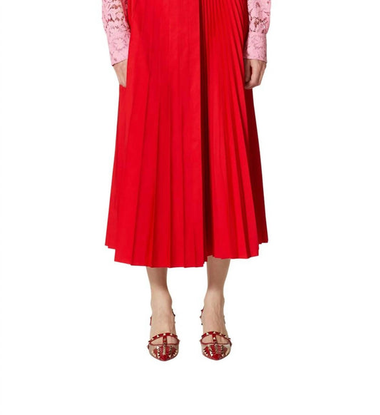 Valentino - Micro Faille Pleated Skirt