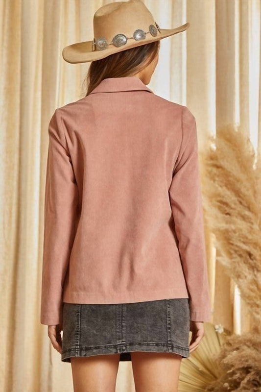 Andree By Unit - SINGLE BUTTON CORDUROY JACKET