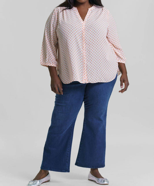 Nydj - Pintuck Button Down Blouse - Plus