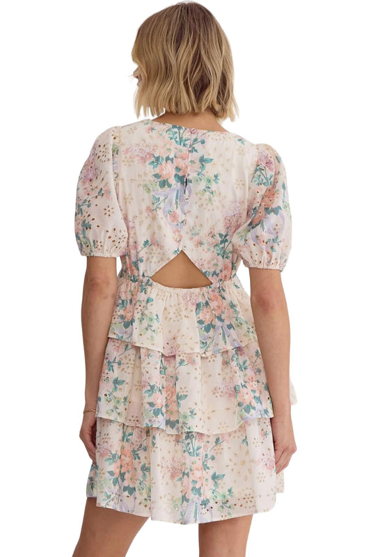 Entro - Spring Flowers Tiered Dress