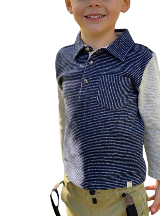 Me & Henry - Boy's Troy Long Sleeve Polo Shirt