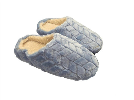 Isotoner - Women's Chevron Fur Hoodback Slippers
