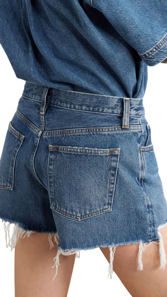 Frame - The Hang Distressed Denim Shorts