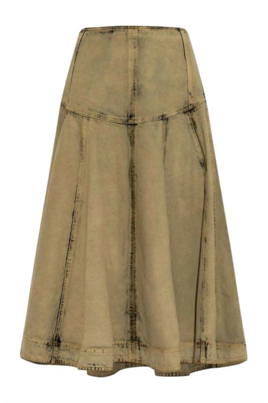 Salvatore Ferragamo - Women's Peplum Waist Denim Midi Skirt