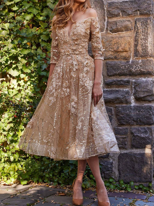 Jovani - Off Shoulder Sweetheart Dress