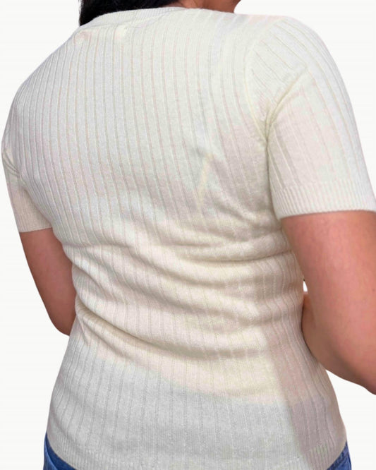 Sablyn - Kennedy V-neck Henley Short Sleeve Top