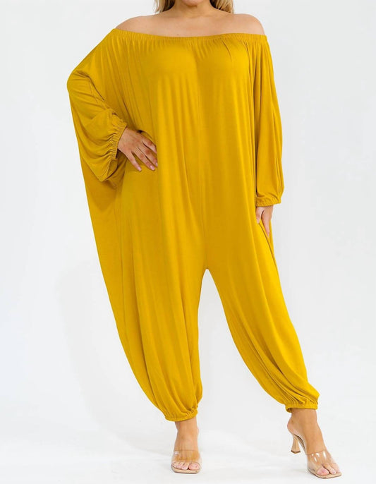Karen T Design - Long Sleeve Harem Jumpsuit - Plus