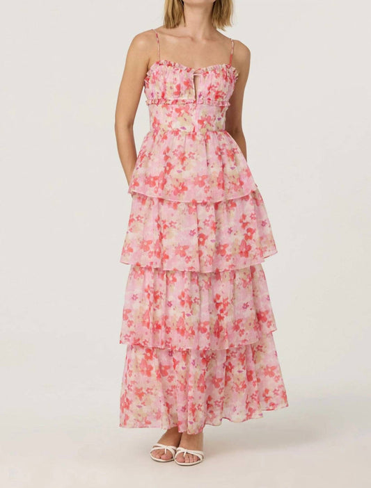 Astr - Vonnessa Pleated Tiered Maxi Dress