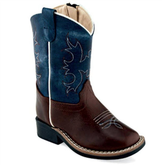 Old West - Toddler Square Zip Side Boots