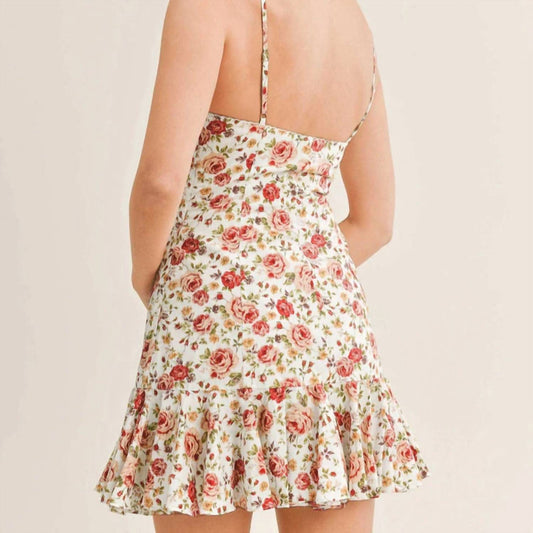 Mable - Floral Print Mini Dress