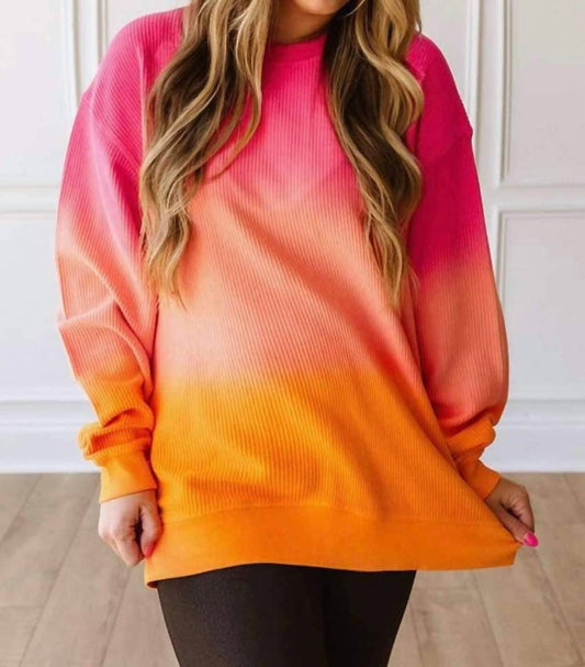 Moon Ryder - Ombre Corded Sweatshirt