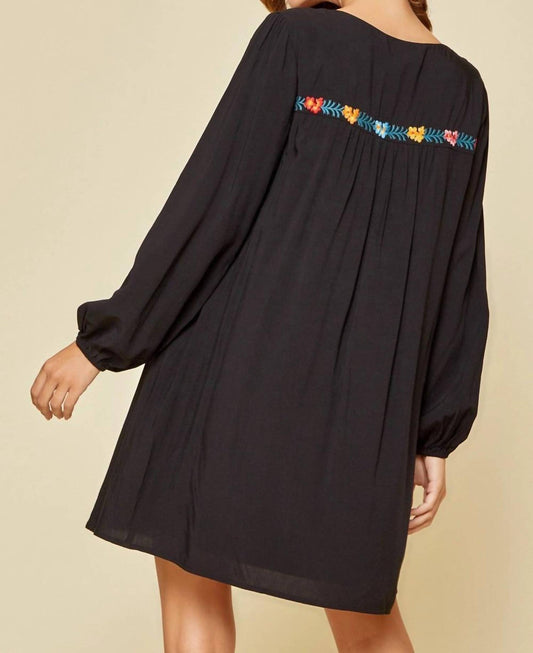 Andree By Unit - Floral Embroidered Long Sleeve Dress