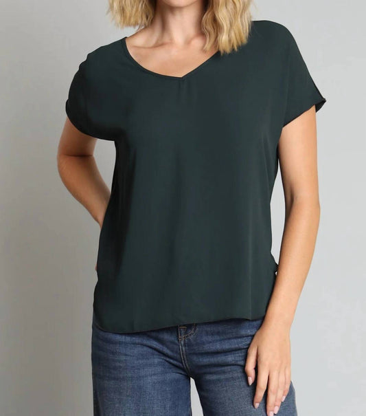 Lola & Sophie - V-neck Drop Shoulder Top