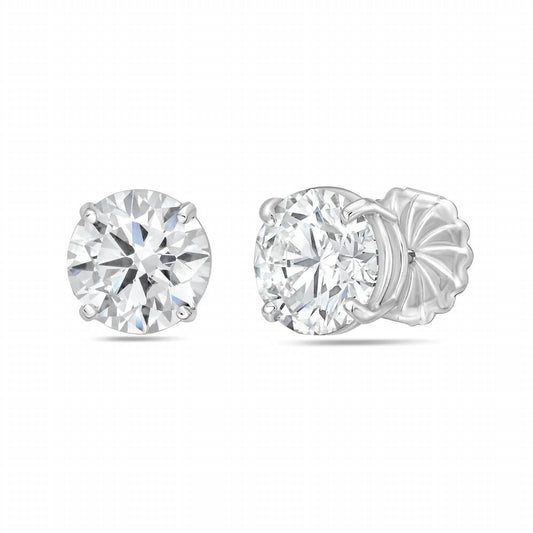 Diana M Jewels - 2.50 Cts Round Lab Diamond Stud Earring