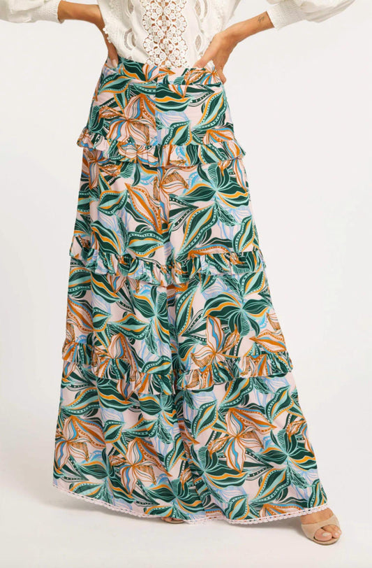 Caballero - Pierra Sea Leaves Maxi Skirt