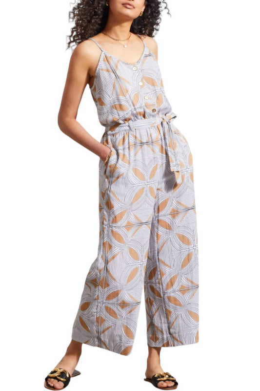 Tribal - Button Front Jumpsuit