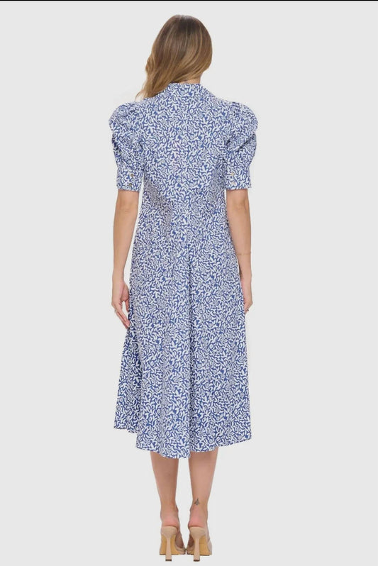 Aryeh - Bubble Sleeve Pleated Dress