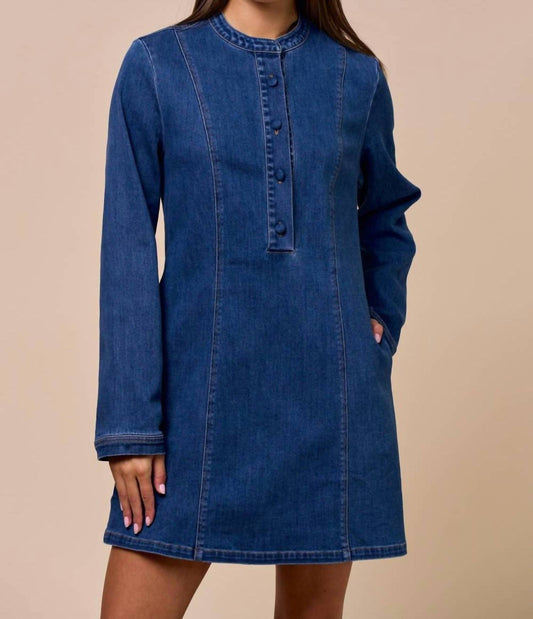 Lalavon - Sutton Long-sleeve Denim Dress