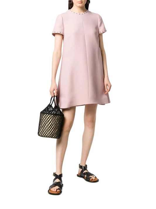 Valentino - Embellished Trim Flared Mini Dress